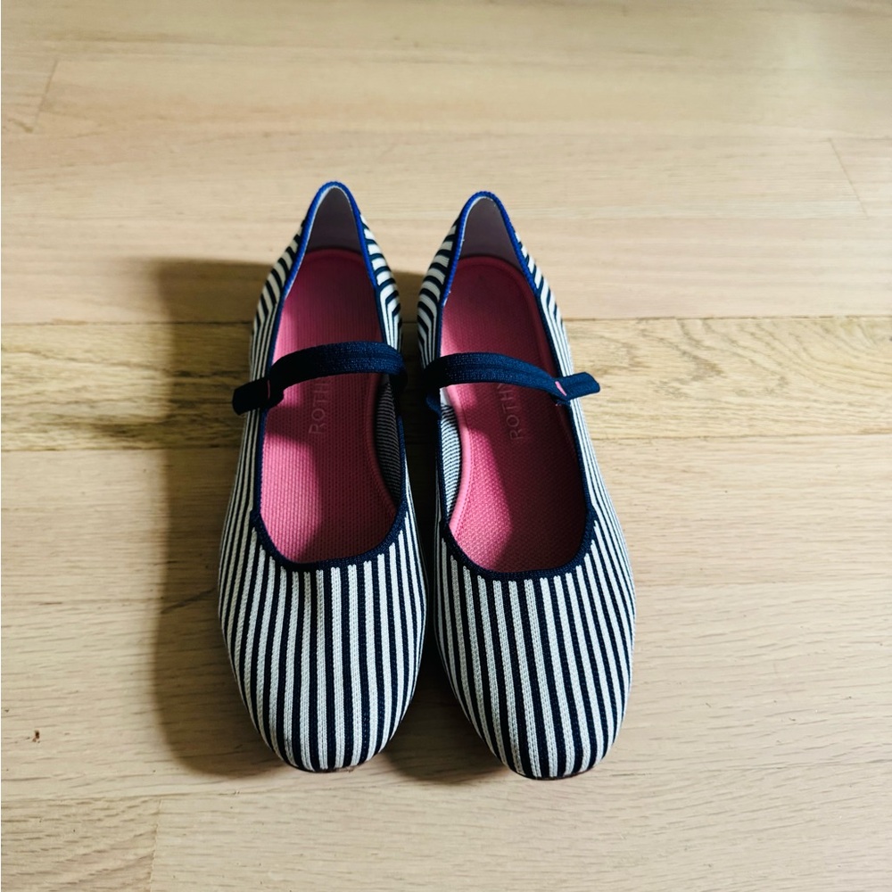 EUC Rothy’s Sailor Striped Mary Jane’s, Size 10.5